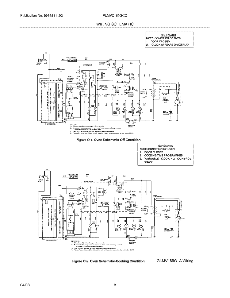 WIRING SCHEMATIC Diagram and Parts List for PLMVZ169GCC  Frigidaire Microwave