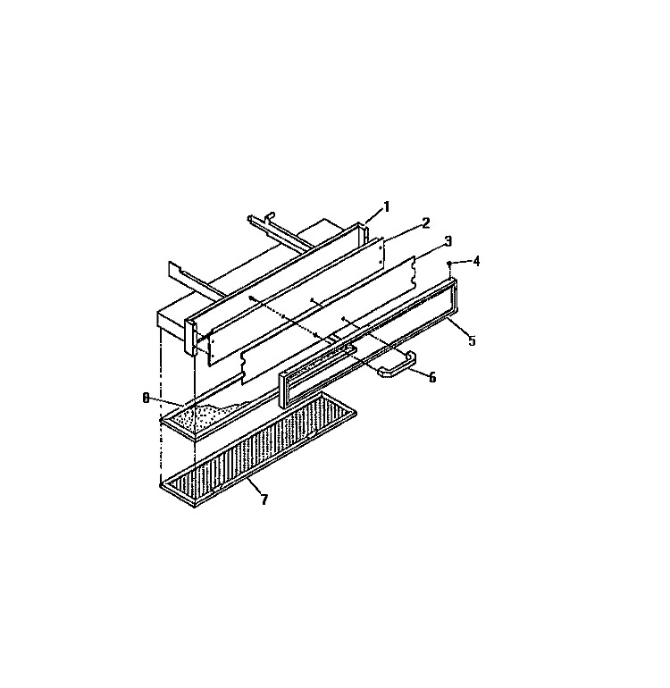 VENT HOOD DRAWER Diagram and Parts List for REM638ML8  Frigidaire Range