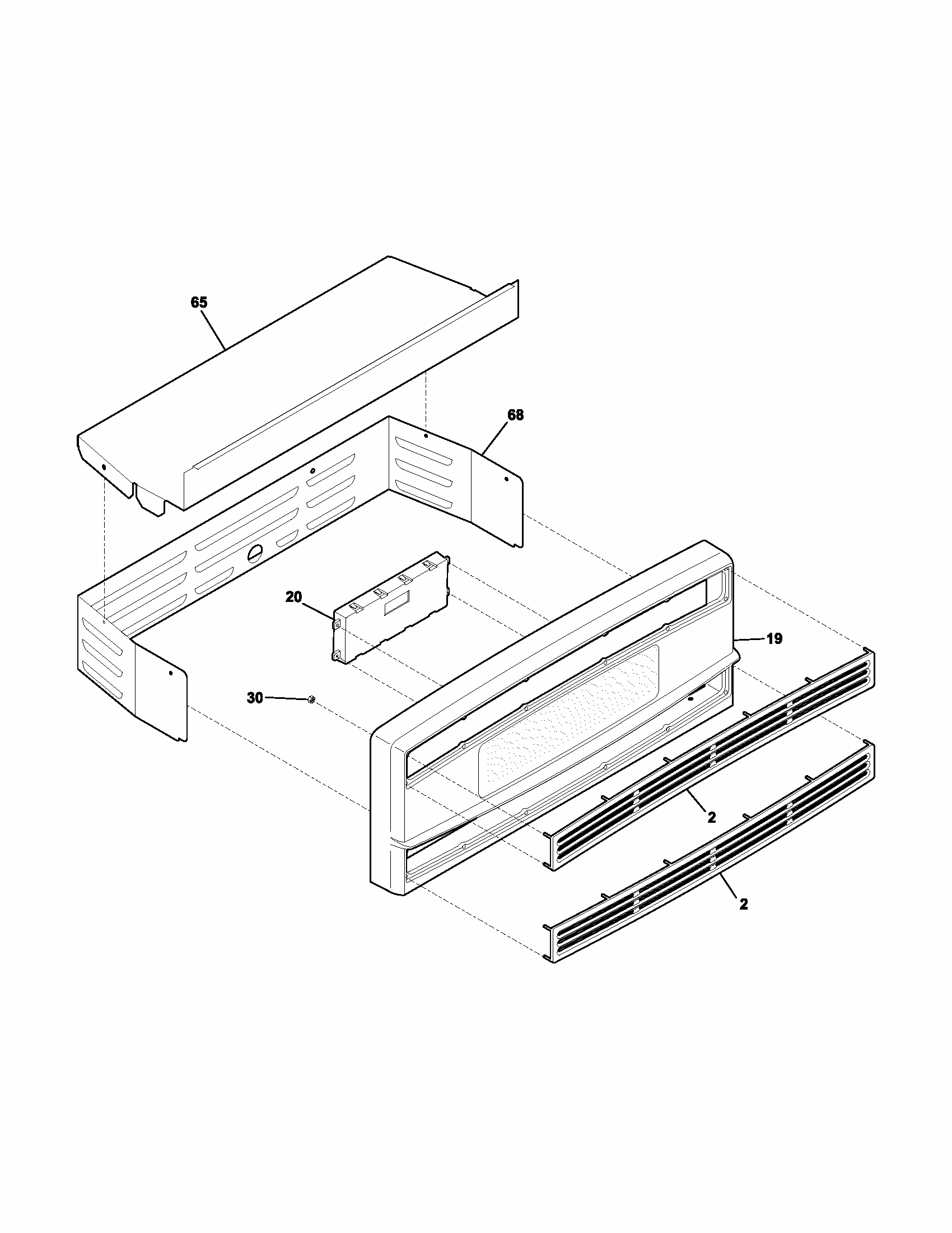 Controls Diagram and Parts List for 79030179400  Kenmore Wall Oven