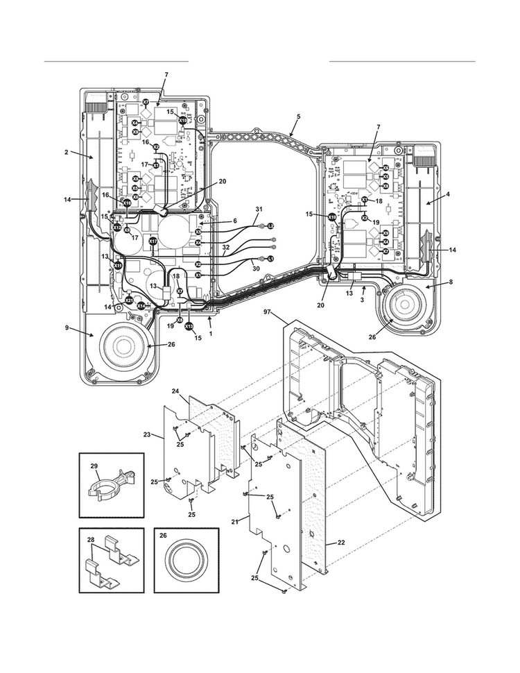 Induction Unit Diagram and Parts List for EW30IF60ISB  Electrolux Range