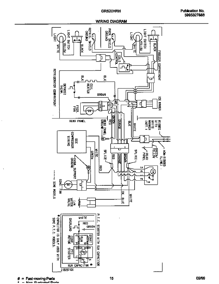 WIRING DIAGRAM Diagram and Parts List for GRS20HRHD1  Gibson Refrigerator