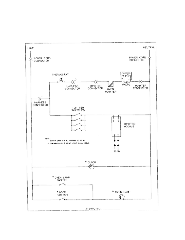 Wiring Diagram Diagram and Parts List for NHP05AMM  Tappan Range