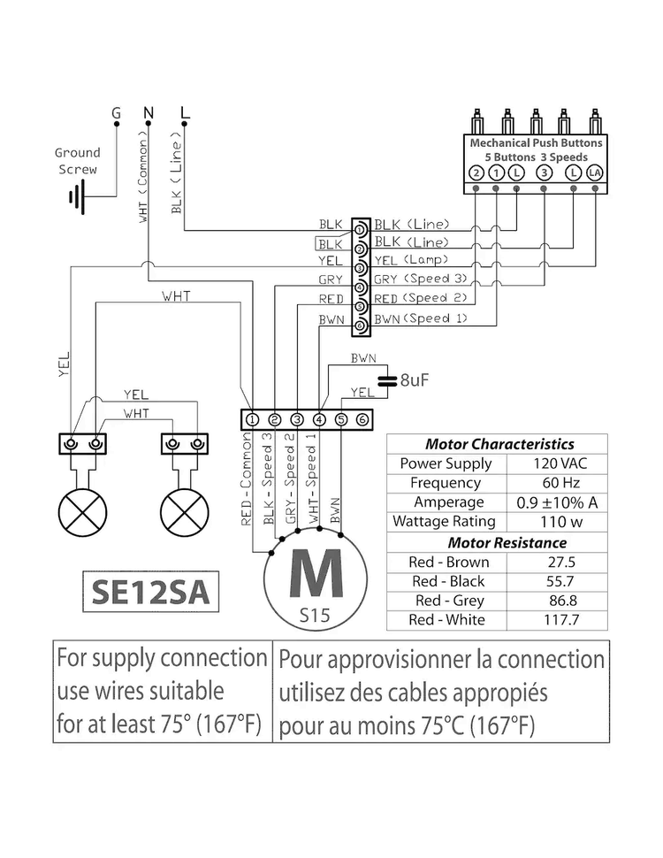 Wirirng Diagram Diagram and Parts List for FHWC3040MSB  Frigidaire Range Hood