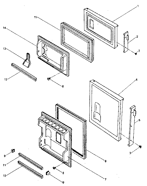 Door Parts Diagram and Parts List for 5648912820  Kenmore Refrigerator