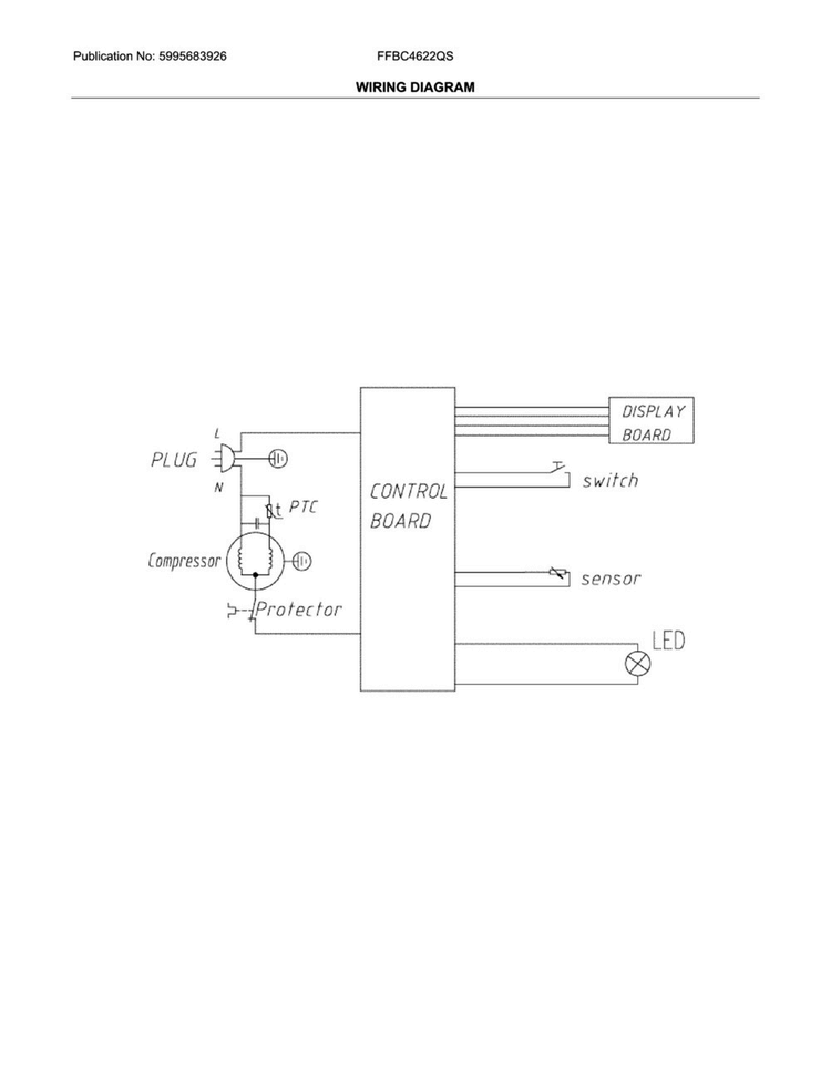 Wiring Diagram Diagram and Parts List for FFBC4622QS  Frigidaire Wine and Beverage Cooler