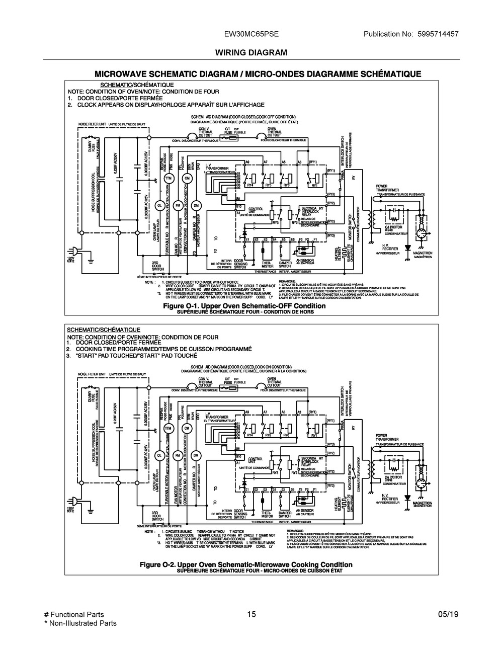 Wiring Diagram Diagram and Parts List for EW30MC65PSE  Frigidaire Wall Oven