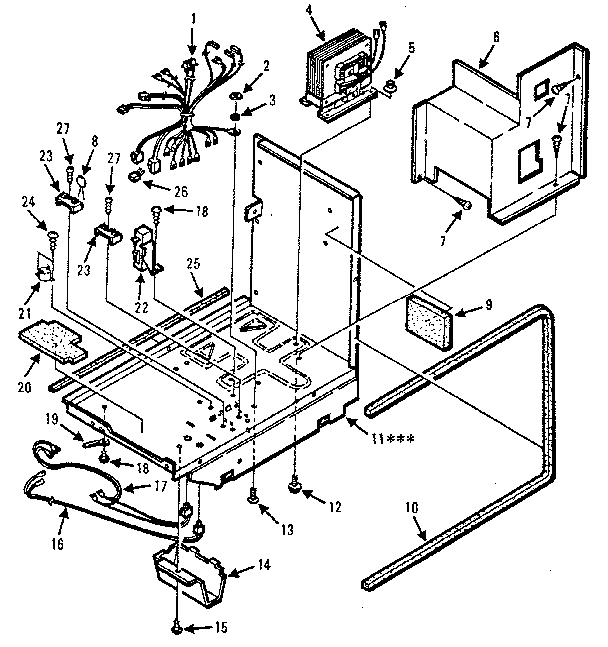 Microwave Parts Diagram and Parts List for 5648755380  Kenmore Microwave