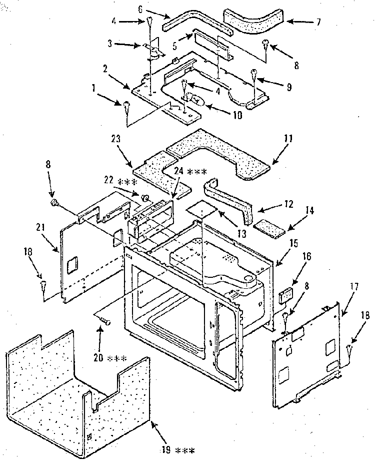 Cavity Parts-a Diagram and Parts List for 5648996380  Kenmore Microwave