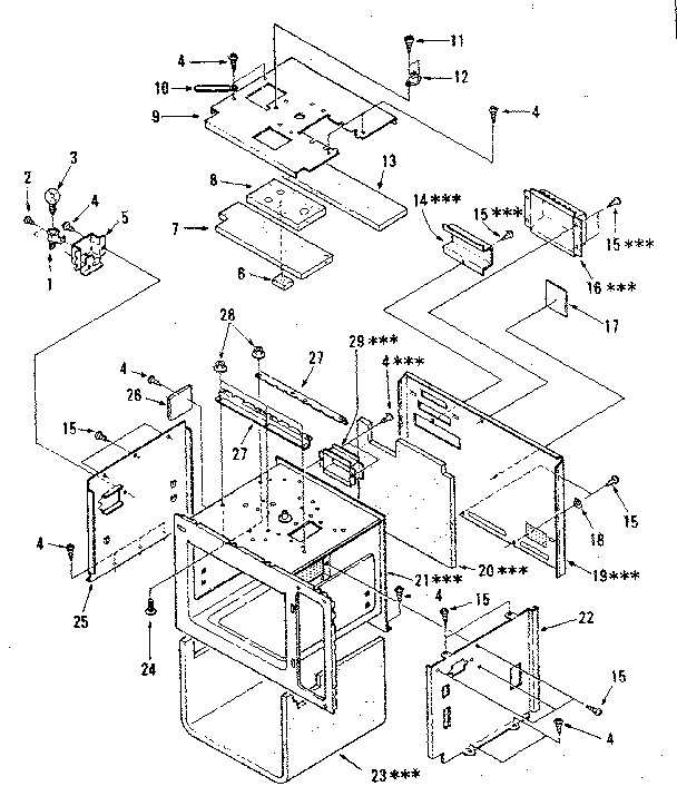 Cavity Parts-a Diagram and Parts List for 5648648310  Kenmore Microwave