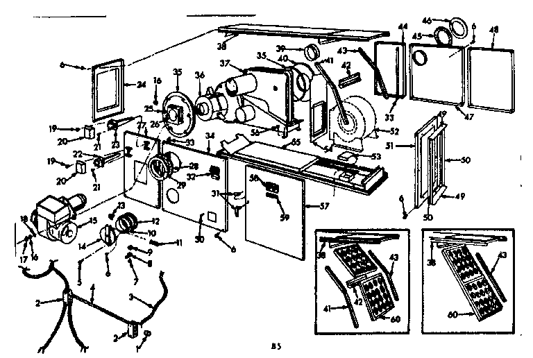 Furnace assemblies Diagram and Parts List for 867747711  Frigidaire Heater