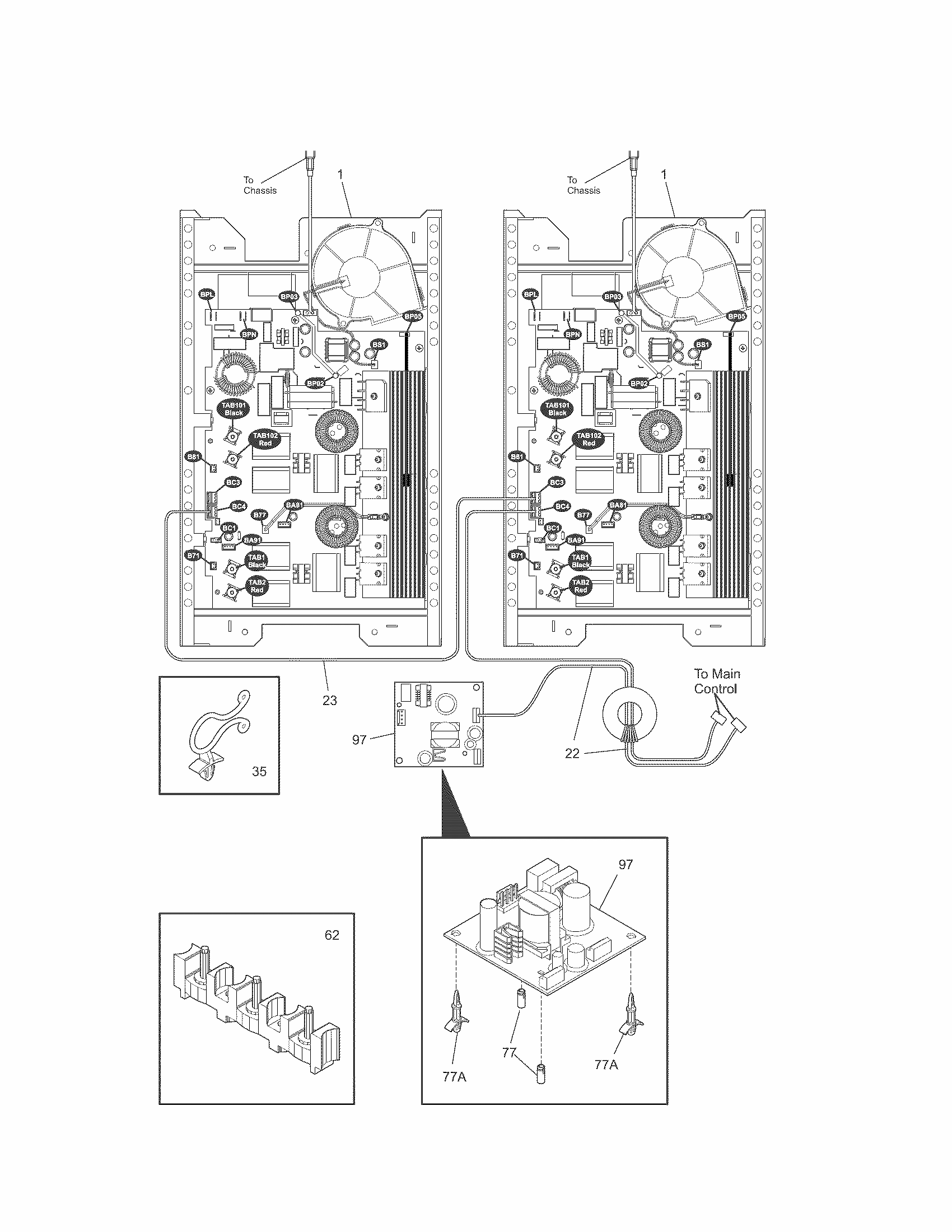 Controls Diagram and Parts List for 79043809000  Kenmore Cooktop