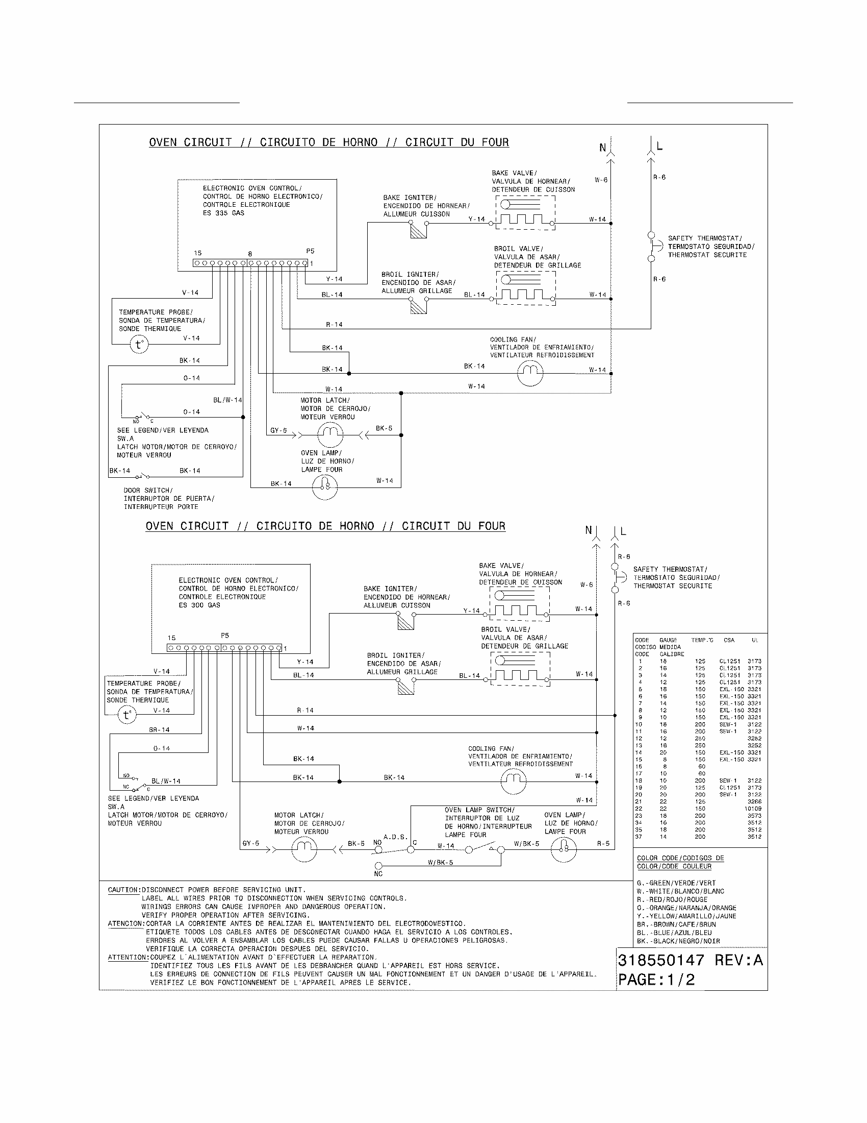 Wiring Diagram Diagram and Parts List for 79036903905  Kenmore Range