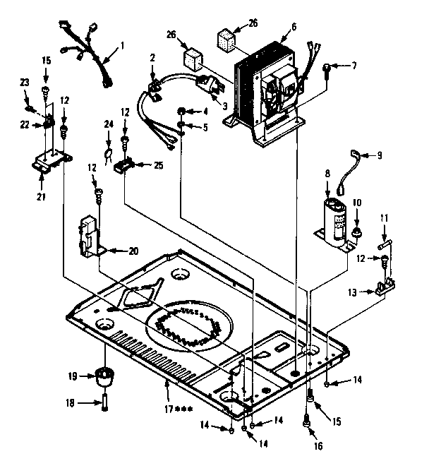 Microwave Parts Diagram and Parts List for 5648773580  Kenmore Microwave