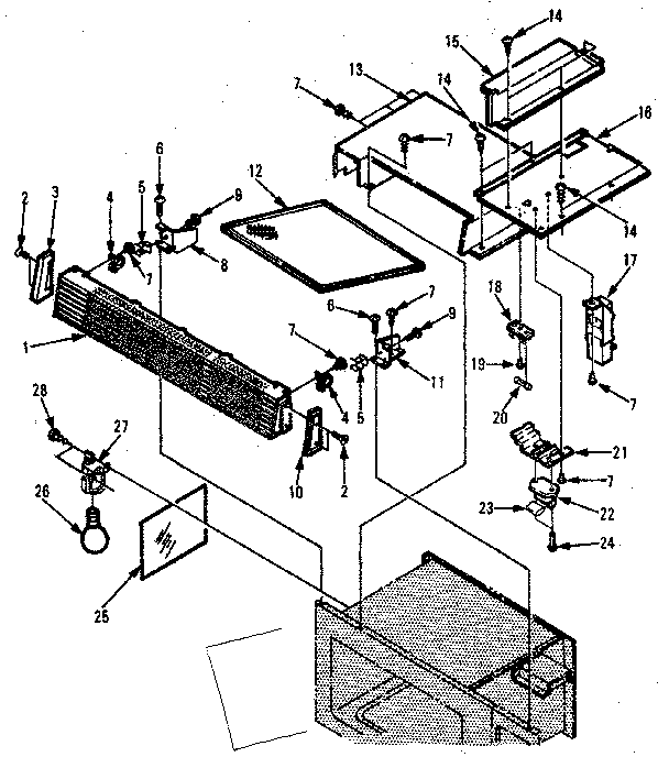 Grill And Duct Parts Diagram and Parts List for 5648598610  Kenmore Microwave