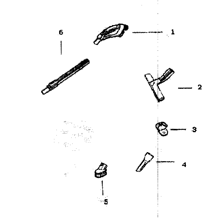 Accessories Diagram and Parts List for EL7055A  Electrolux Canister Vacuum