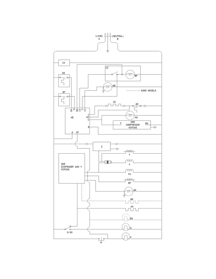 Wiring Schematic Diagram and Parts List for FFHS2311PF4  Frigidaire Refrigerator
