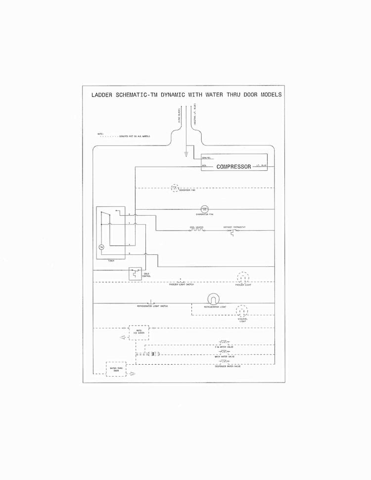 Wiring Diagram Diagram and Parts List for FFHT1513PS0  Frigidaire Refrigerator
