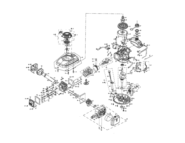 Engine Diagram and Parts List for WP2300  Westinghouse Washer