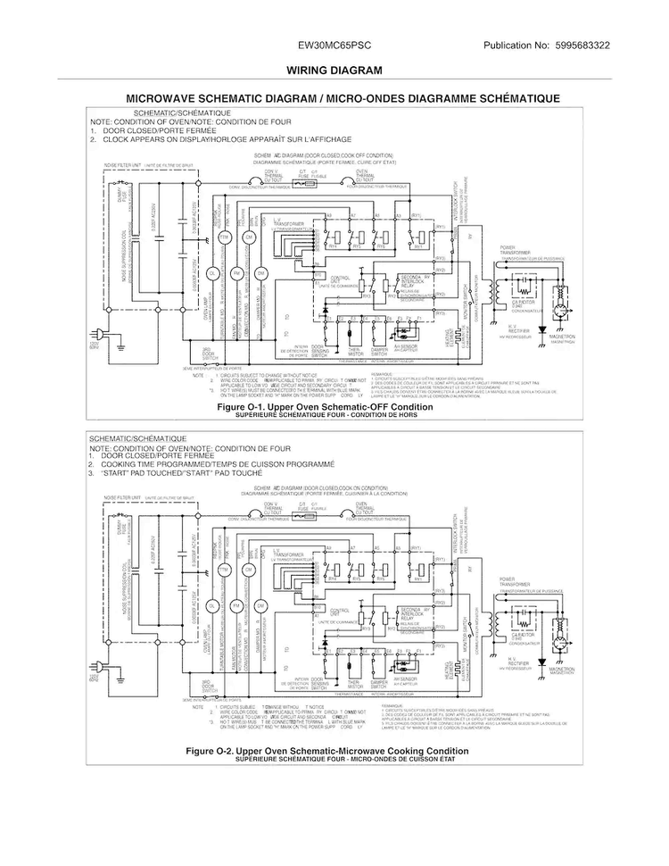 Wiring Diagram Diagram and Parts List for EW30MC65PSC  Electrolux Microwave Oven Combo