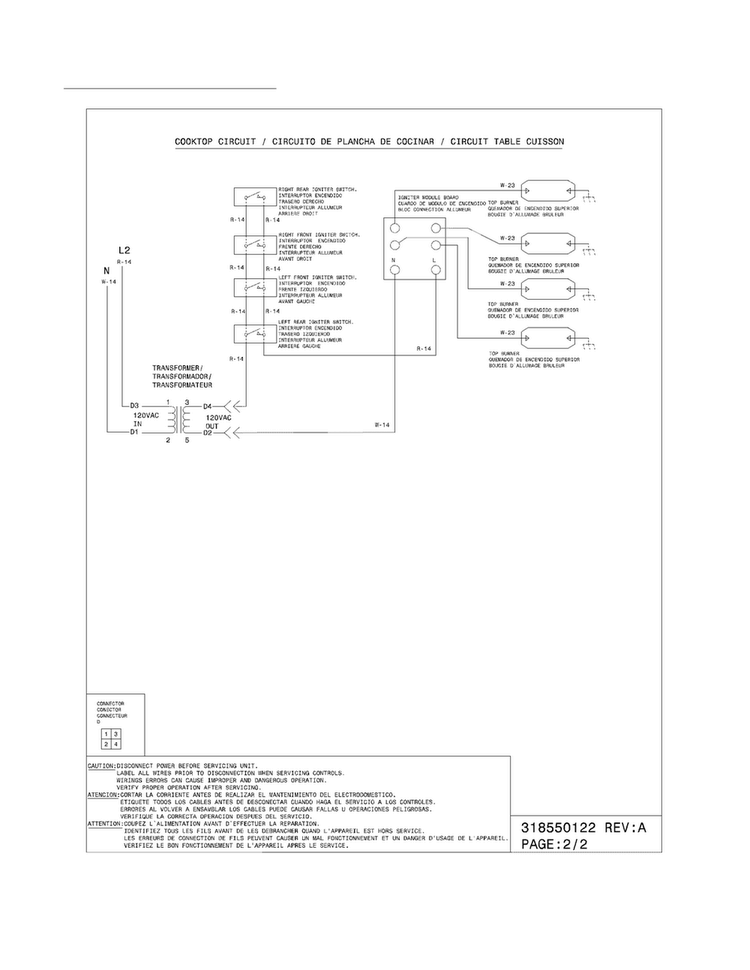 Wiring Diagram Diagram and Parts List for FGDS3065KFF  Frigidaire Range