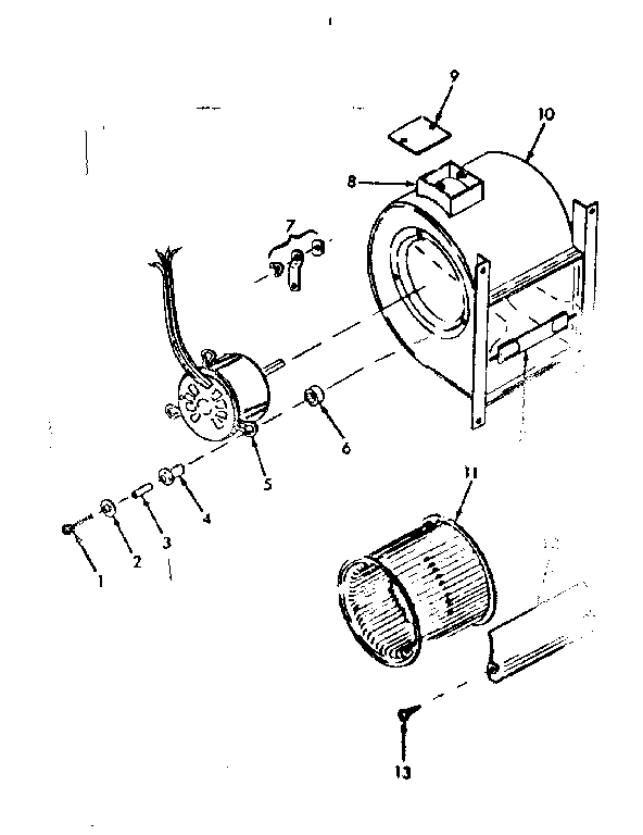 H-q blower assembly Diagram and Parts List for 8676272  Frigidaire Furnace