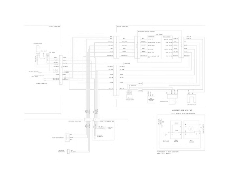 Wiring Diagram Diagram and Parts List for FFTR18D2QB1  Frigidaire Refrigerator