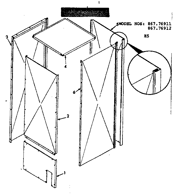 Plenum assembly Diagram and Parts List for 86776911  Frigidaire Air Conditioner