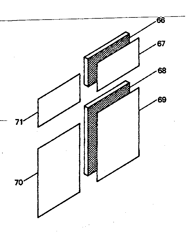 Art Panel Installation Parts Diagram and Parts List for 5648912821  Kenmore Refrigerator