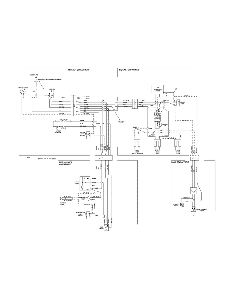 Wiring Diagram Diagram and Parts List for FFHT1816PS2  Frigidaire Refrigerator