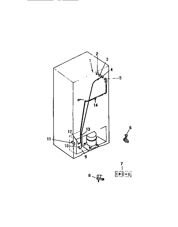 SYSTEM & AUTOMATIC DEFROST PARTS Diagram and Parts List for TMI210AN1F  Kelvinator Refrigerator