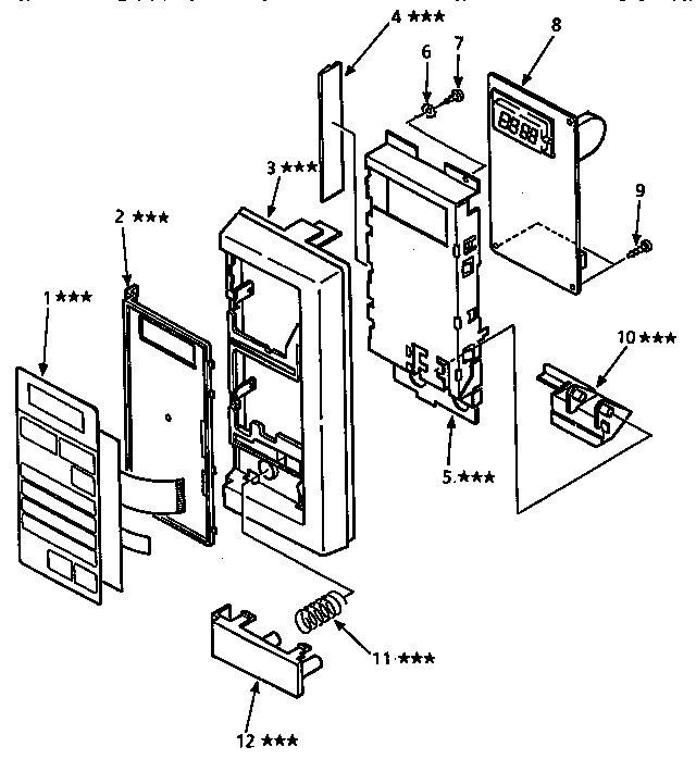 Control Panel Parts Diagram and Parts List for 5648921690  Kenmore Microwave