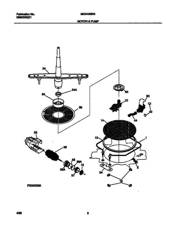 Frigidaire Mdb100rgw0 6 Diagram and Parts List for MDB100RGW0 V2 Frigidaire Refrigerator