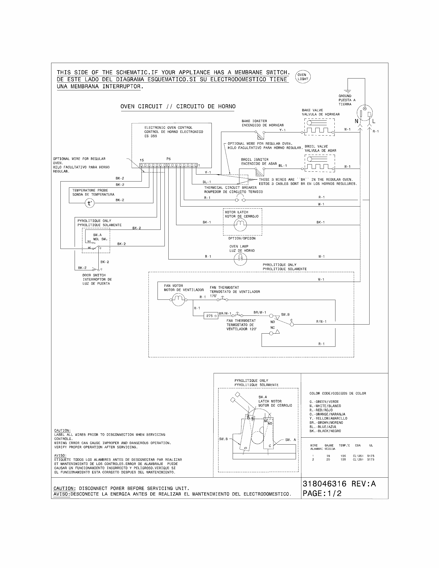 Wiring Diagram Diagram and Parts List for 79030553801  Kenmore Wall Oven