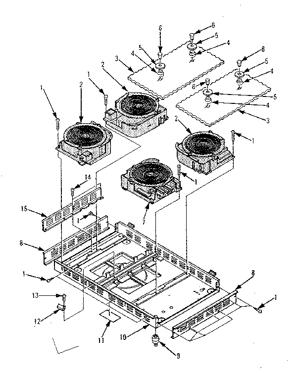Frame Parts Diagram and Parts List for 5644498511  Kenmore Cooktop