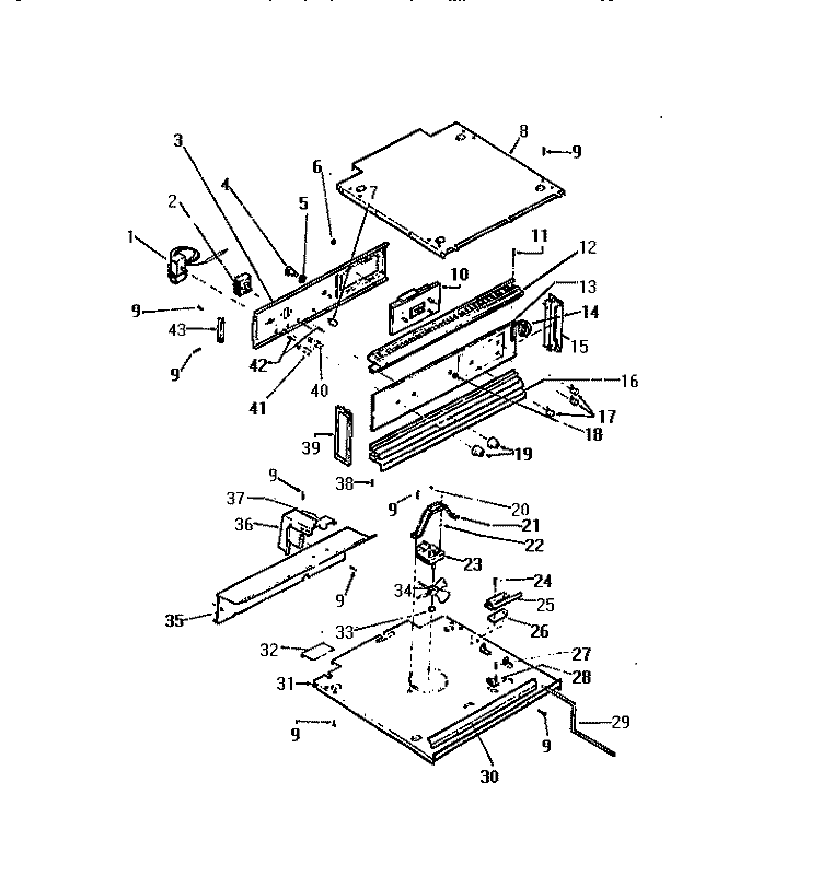 BACKGUARD Diagram and Parts List for KB663GDM1  Frigidaire Wall Oven