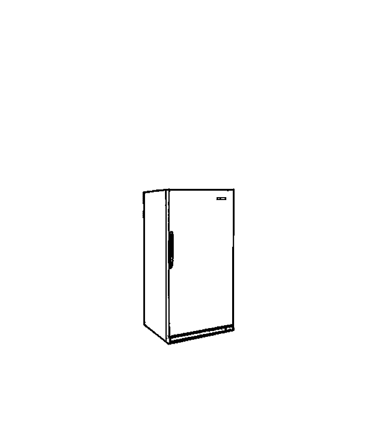 COVER Diagram and Parts List for FU161JRW1  Frigidaire Freezer