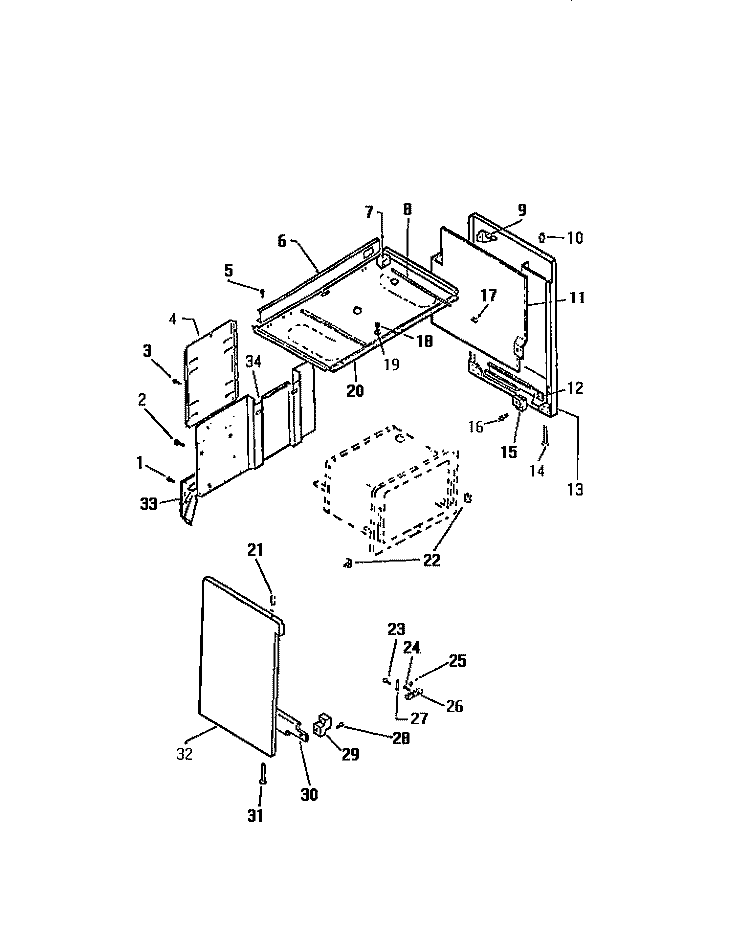 PANELS Diagram and Parts List for REP306CD0  Kelvinator Range