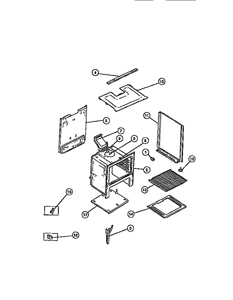 BODY Diagram and Parts List for CGC1M1DXC  Gibson Range
