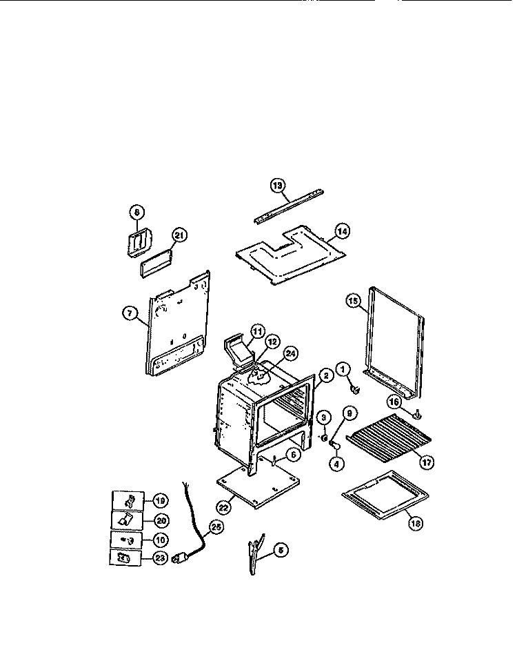 BODY Diagram and Parts List for CGC3M6DXD  Gibson Range