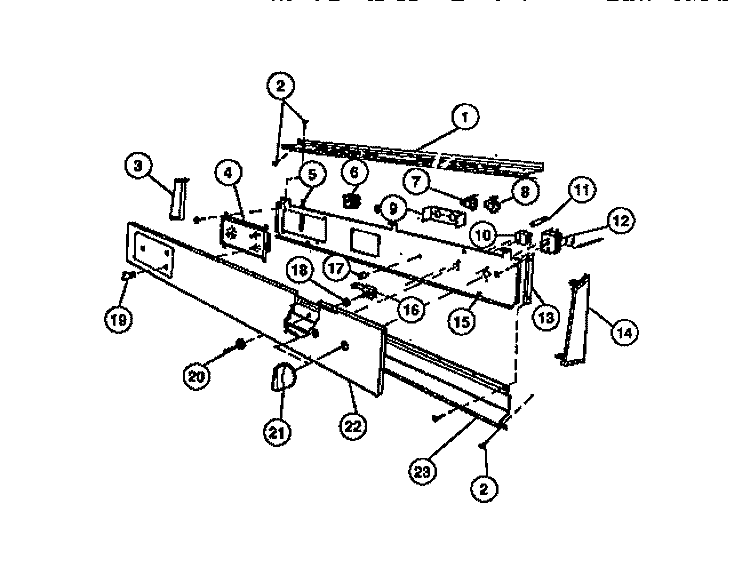 CONTROL PANEL, COOK - MASTER, THERMOS Diagram and Parts List for RG73BF1  Frigidaire Wall Oven