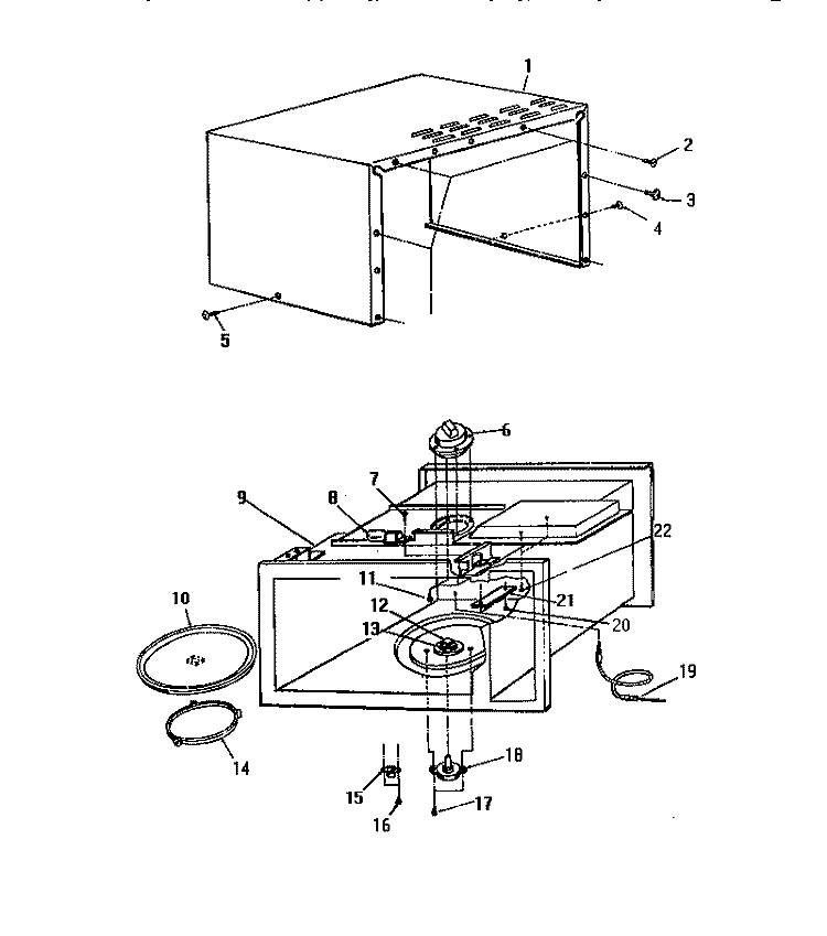 BASIC BODY Diagram and Parts List for KM450HXM  Frigidaire Microwave