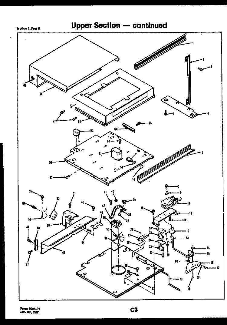 SHELVES AND SUPPORTS Diagram and Parts List for TSK140PN0W  Kelvinator Refrigerator