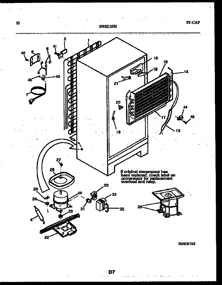 SYSTEM AND AUTOMATIC DEFROST PARTS Diagram and Parts List for ATG170VNCD0  Frigidaire Refrigerator
