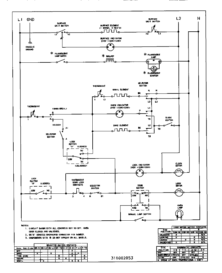 WIRING DIAGRAM Diagram and Parts List for TEF352SCWA  Tappan Range
