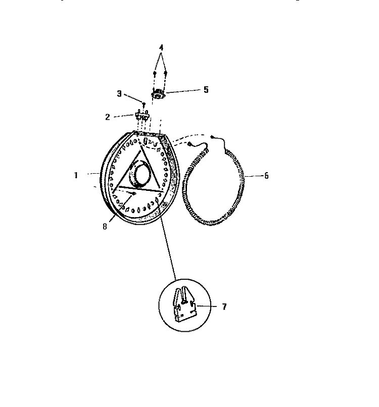 HEATER HOUSING Diagram and Parts List for DE150JDF1  Frigidaire Dryer