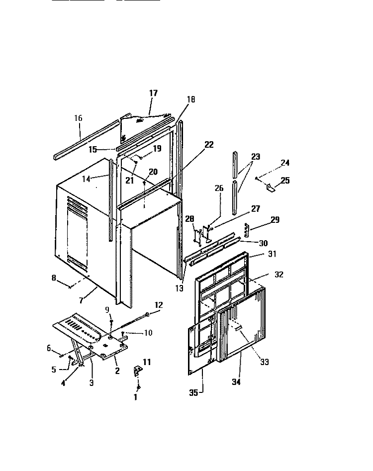 CABINET, FRONT, WRAPPER Diagram and Parts List for MH110C1UA  Kelvinator Air Conditioner