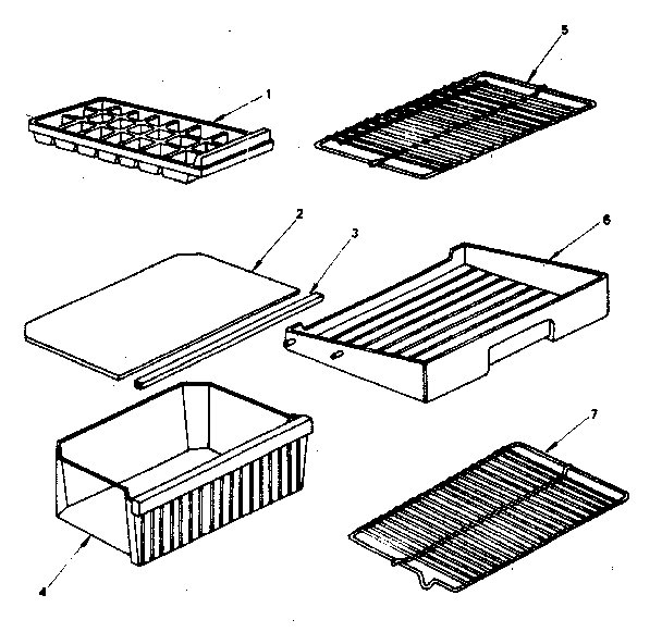 Accessories Diagram and Parts List for 5648680200  Kenmore Refrigerator