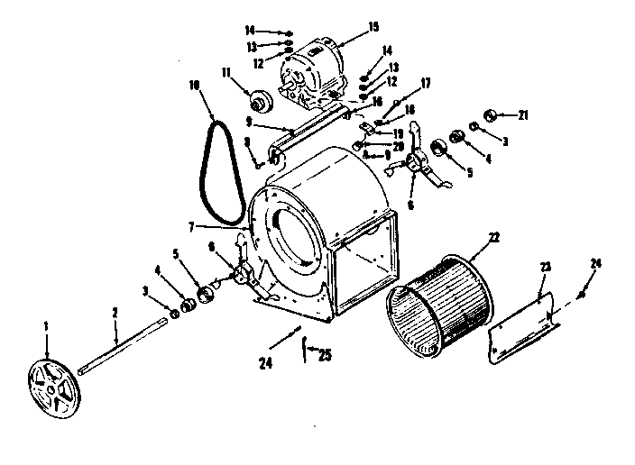 H-q blower assembly Diagram and Parts List for 8676483  Frigidaire Furnace