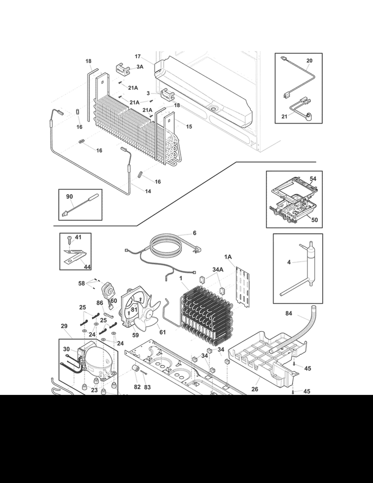 Cooling System Diagram and Parts List for FPBS2777RF1  Frigidaire Refrigerator