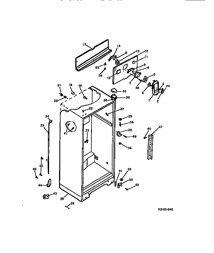 CABINET Diagram and Parts List for FPZ21TRL0  Frigidaire Refrigerator